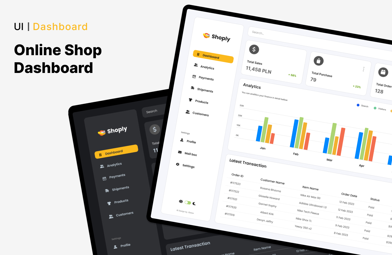 Online Shop Dashboard